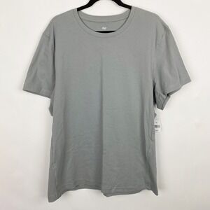 Dip Active Stretch Cotton Crew Neck Short Sleeve T-Shirt Mens XL Gray NEW